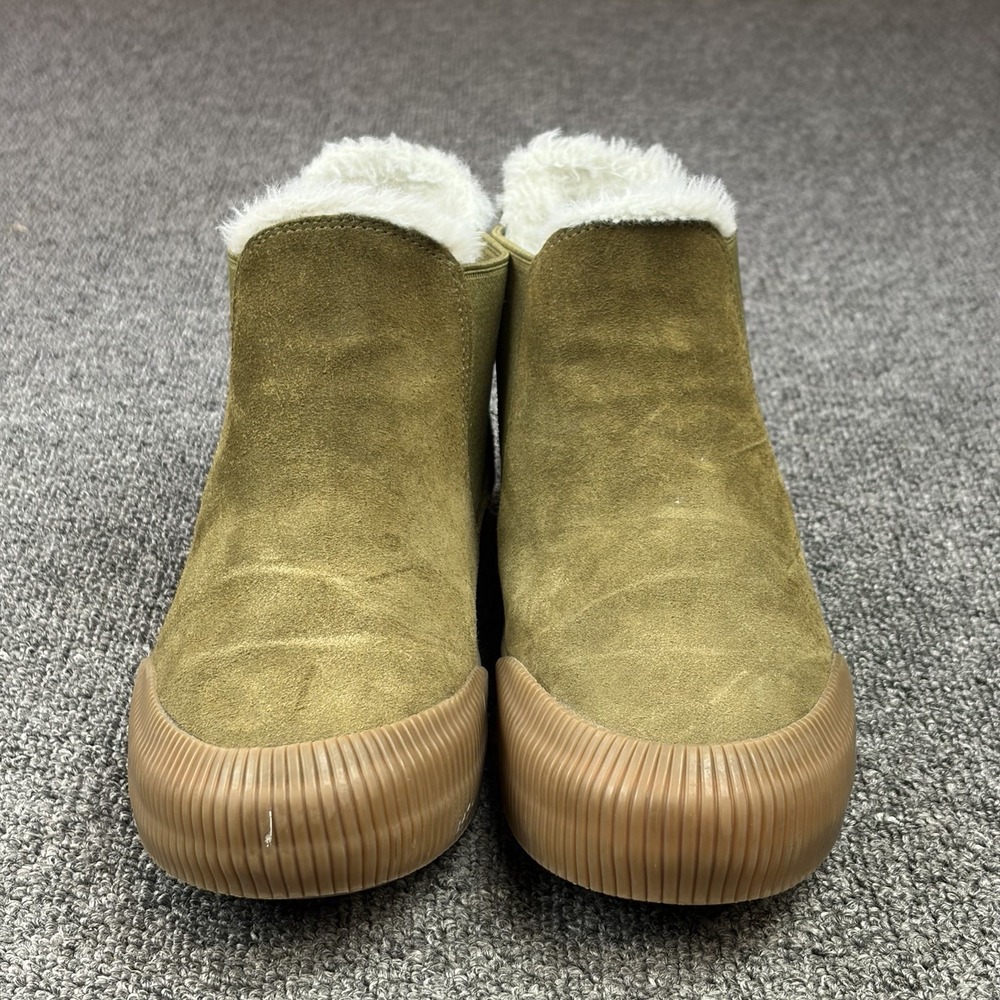 Timberland Skyla Bay Chelsea Boots Womens Size 9 Green Suede Faux Fur Lined - Picture 3 of 10